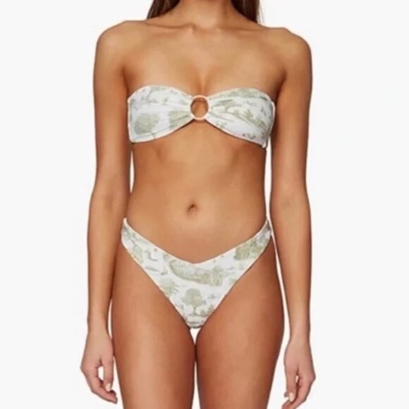 WeWoreWhat Green Toile Bikini - Medium - Picture 1 of 8